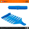 Compact Blue PU Leather Backgammon Roll - up Set