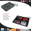 Camouflage PU Leather & Velvet Lined Travel Backgammon Set