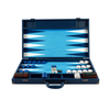 Tartan - Patterned PU Leather & Wool Backgammon Set