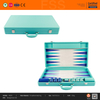 Chic Turquoise PU Leather Backgammon Set