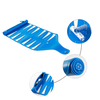 Compact Blue PU Leather Backgammon Roll - up Set