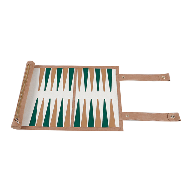 Compact Suede - Wrapped Travel Backgammon Set