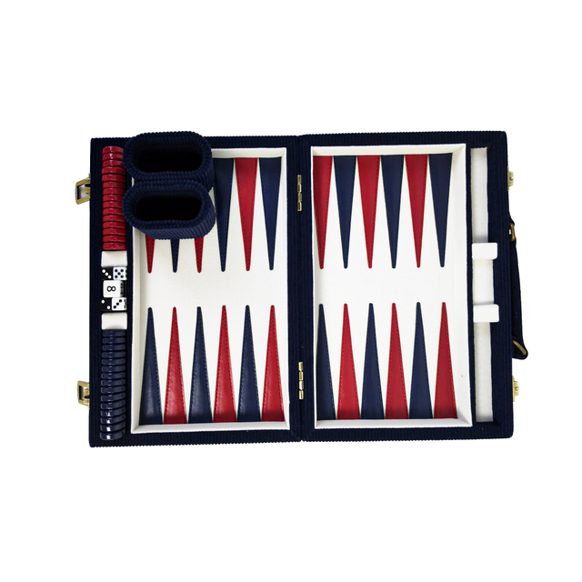 Classic Corduroy - Clad Backgammon Set with PU Leather Trim