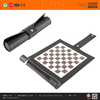 Sleek PU Leather Roll - Up Backgammon & Chess Set