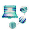 Chic Turquoise PU Leather Backgammon Set