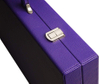 Elegant Purple Imitation Leather Backgammon Set with Faux Suede Lining