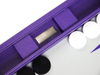 Elegant Purple Imitation Leather Backgammon Set with Faux Suede Lining