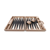 Premium Beige PU Leather Backgammon Set with MDF Reinforcement