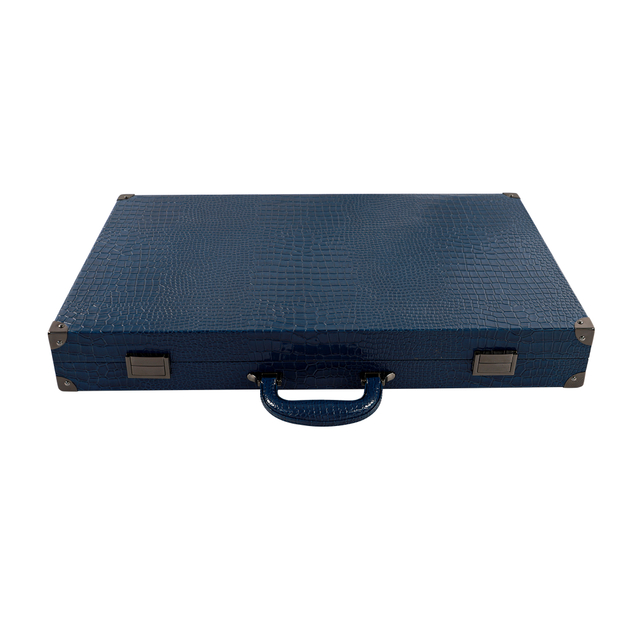 Premium Croc - Patterned PU Leather Backgammon Set