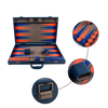 Elegant PU Leather Backgammon Set with Metal Checkers