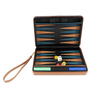 Dual - Tone PU Leather Travel Backgammon Set