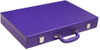 Elegant Purple Imitation Leather Backgammon Set with Faux Suede Lining