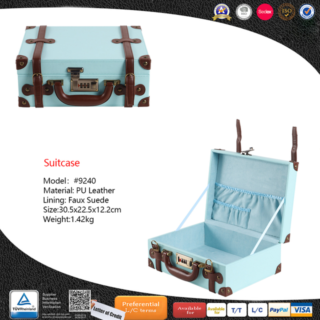 Vintage - Inspired PU Leather Suitcase