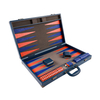 Elegant PU Leather Backgammon Set with Metal Checkers
