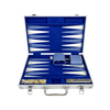 Premium Aluminum - Case Backgammon Set with Faux Suede Lining