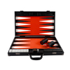 Stylish PU Leather Backgammon Set with Metal Checkers
