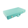 Chic Turquoise PU Leather Backgammon Set