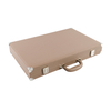 Premium Beige PU Leather Backgammon Set with MDF Reinforcement