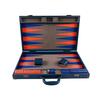 Elegant PU Leather Backgammon Set with Metal Checkers