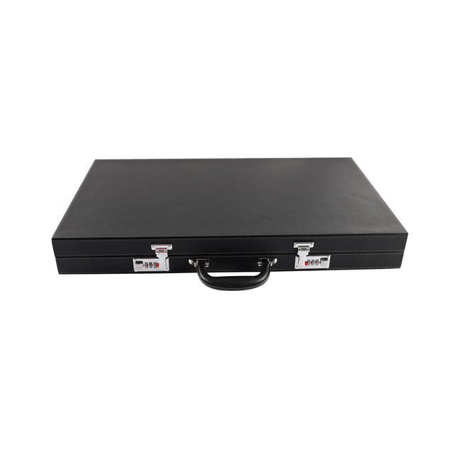 Luxury PU Leather Backgammon Set with Velvet Lining
