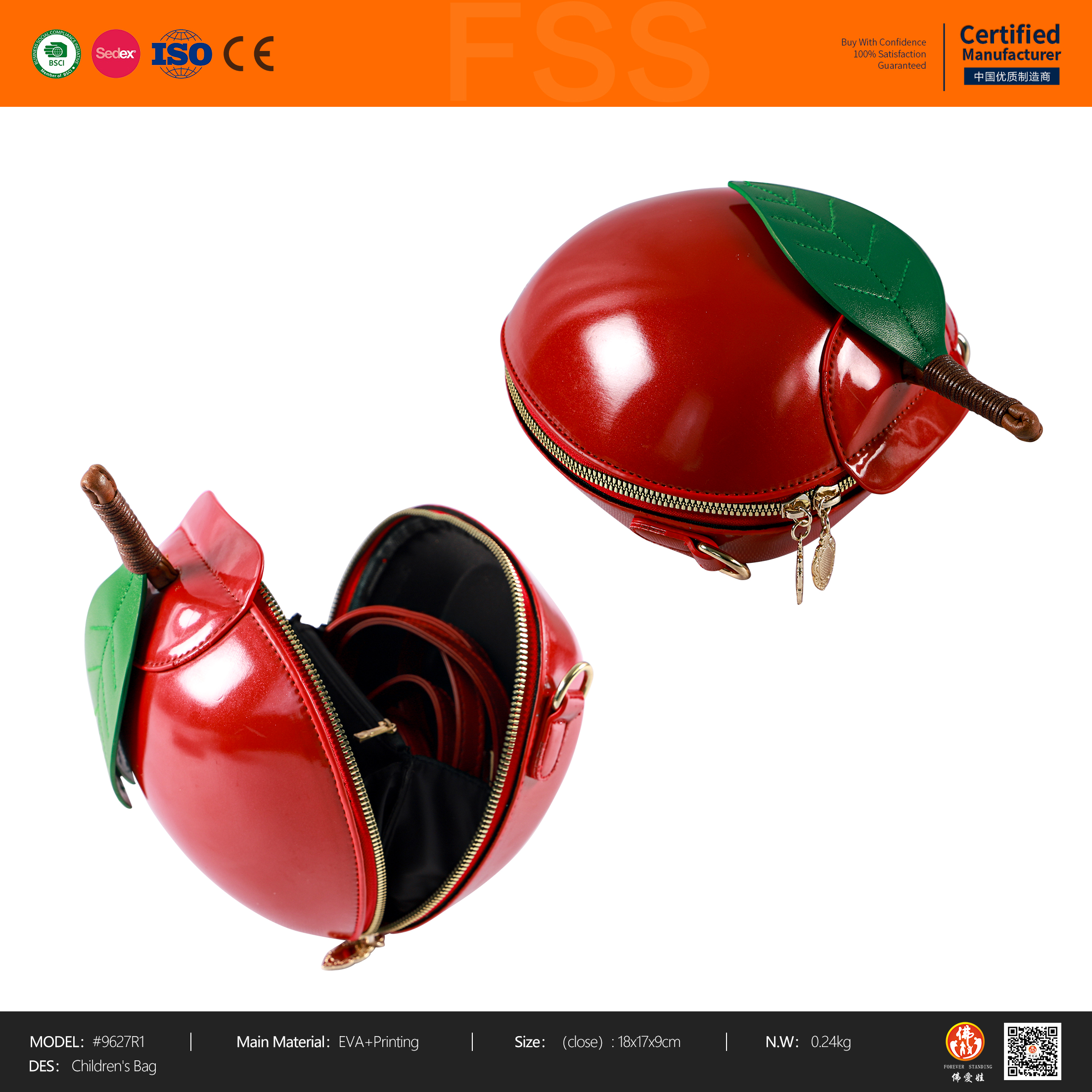 Adorable Apple-Shaped Kids Bag: A Fun & Functional Accessory for Little Ones