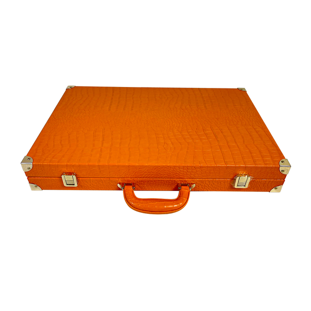 Luxury Croc - Embossed PU Leather Backgammon Set