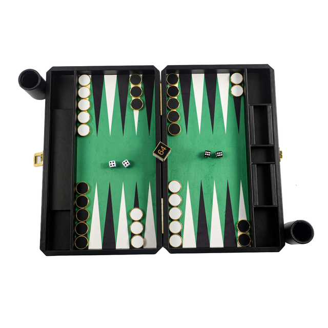 Luxury Backgammon Set Crafted from Recycled Leather