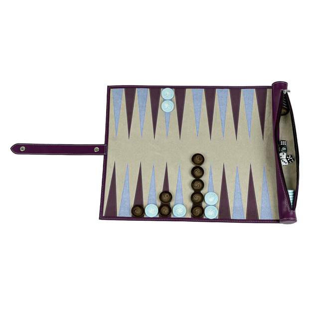 Portable Rollable Backgammon Travel Set
