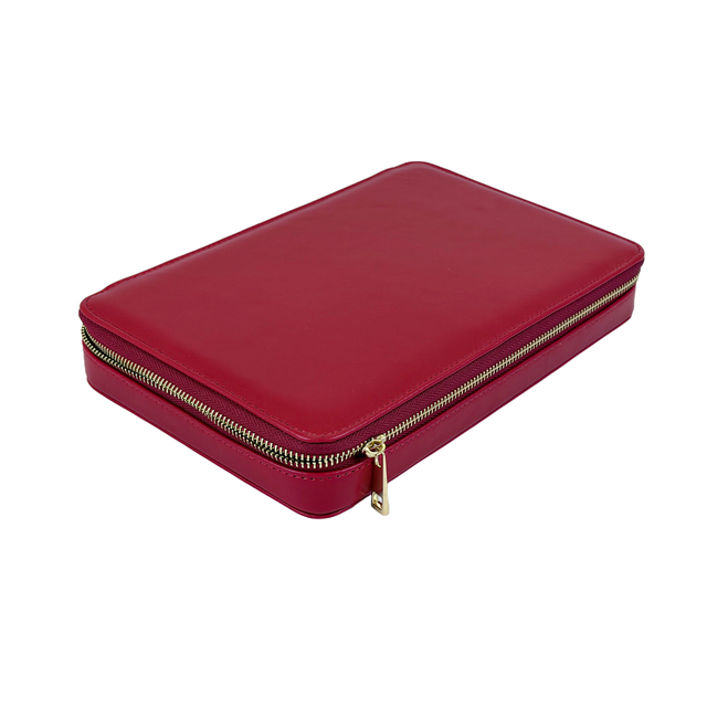 Travel PU Leather Backgammon Set With Zipper Case
