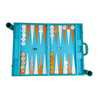 Premium Crocodile Pattern Leather Backgammon Set | Luxury Backgammon Board with Chips & Dice