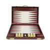 Luxury Croc-Embossed PU Leather Backgammon Set with Velvet Interior