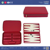 Travel PU Leather Backgammon Set With Zipper Case