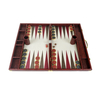 Luxury Croc-Embossed PU Leather Backgammon Set with Velvet Interior